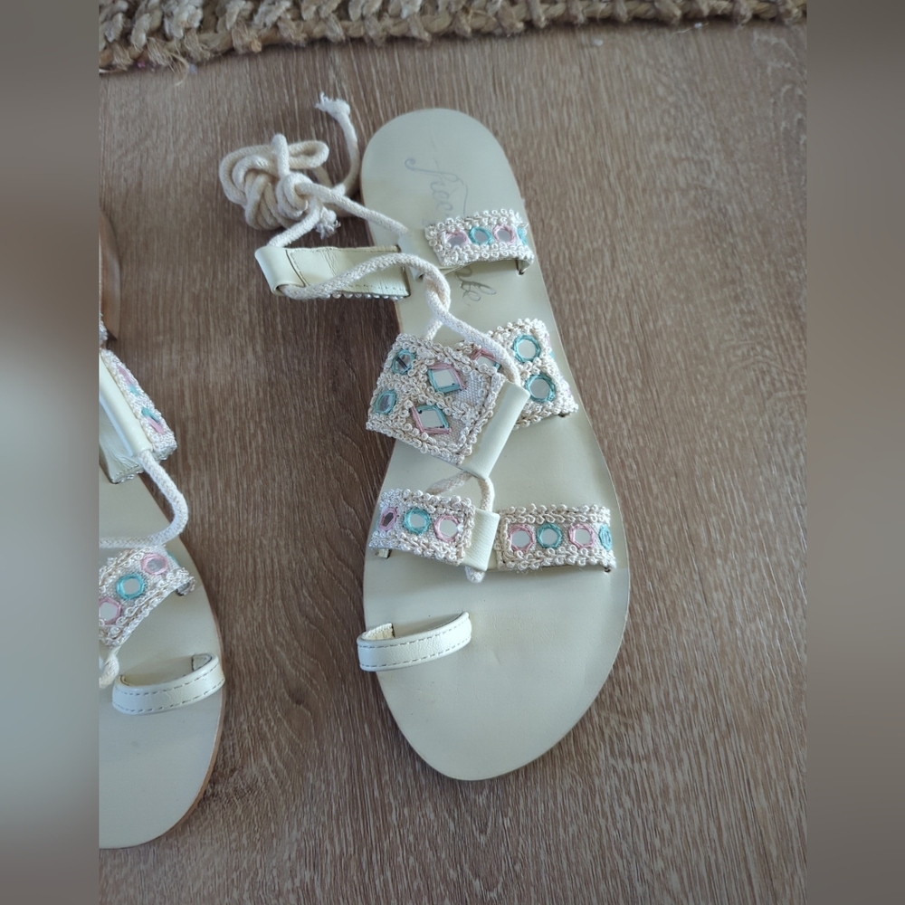 FREE PEOPLE Mantra Mirror Sandals / Natural Size 38.5 us8.5 - Picture 8 of 8